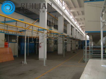 Sospensione che trasporta la linea di produzione della pittura di spruzzo attrezzature 120KW della verniciatura a spruzzo